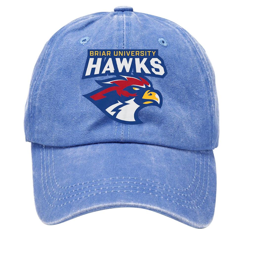 Washed Cotton Baseball Cap Soft Top Denim Hat Vintage Style Adjustable Back Strap Casual Headwear for Outdoor Activities