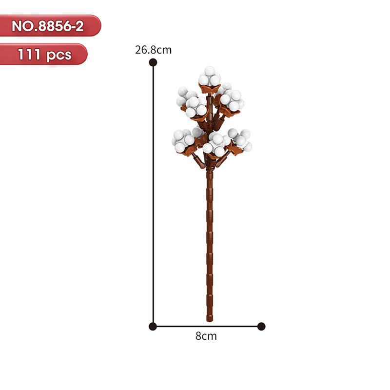 HOT MOC Flowers DIY Potted Plants Micro Landscapes Mini Art Construction Building Blocks Sets Model Dolls Brick Girls Toys Gifts