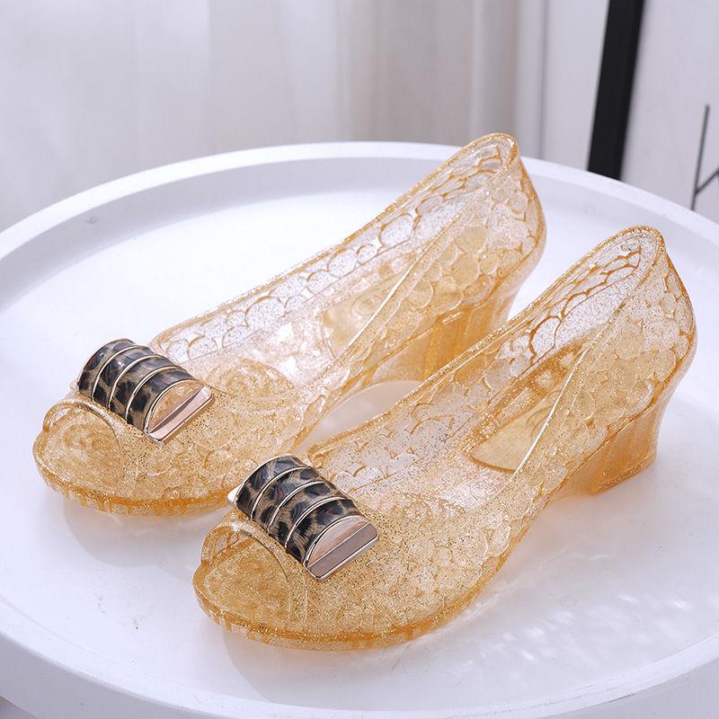 Tägliche Freizeit Kristallschuhe Damen Sandalen Damen Arbeitsschuhe Wasserdicht für Outdoor-Bekleidung an Regentagen