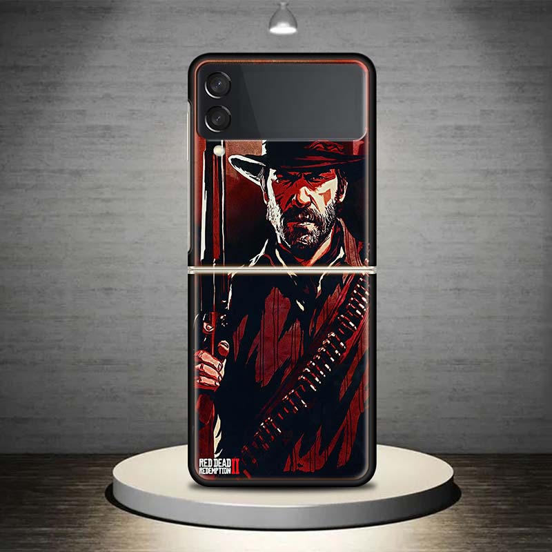 Red Dead Redemption 2 Für Samsung Galaxy Z Flip 4 3 5G Handyhülle Schwarz Hartschale ZFlip 4 3 Luxuriöser Stoßfester Bumper Coque