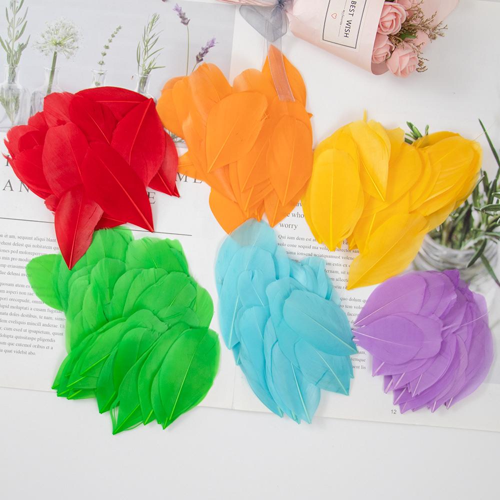 Nature Goose Feathers For Jewelry Making Decoration White Swan Needlework Wedding Handicraft Accessories Crafts 5-8Cm