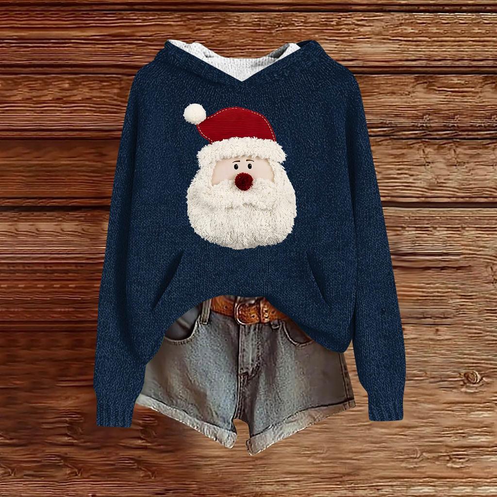 Sweatshirts For Women Knit Sweater Cute Shirt Fall Pullover Hooded Sweatshirt