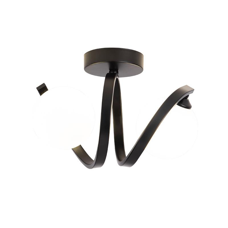 Modern Glass Ceiling Lights Minimalist Black Gold Ceiling lamp Indoor Lighting Hallway Aisle Balcony Entryway Cloakroom Fixtures
