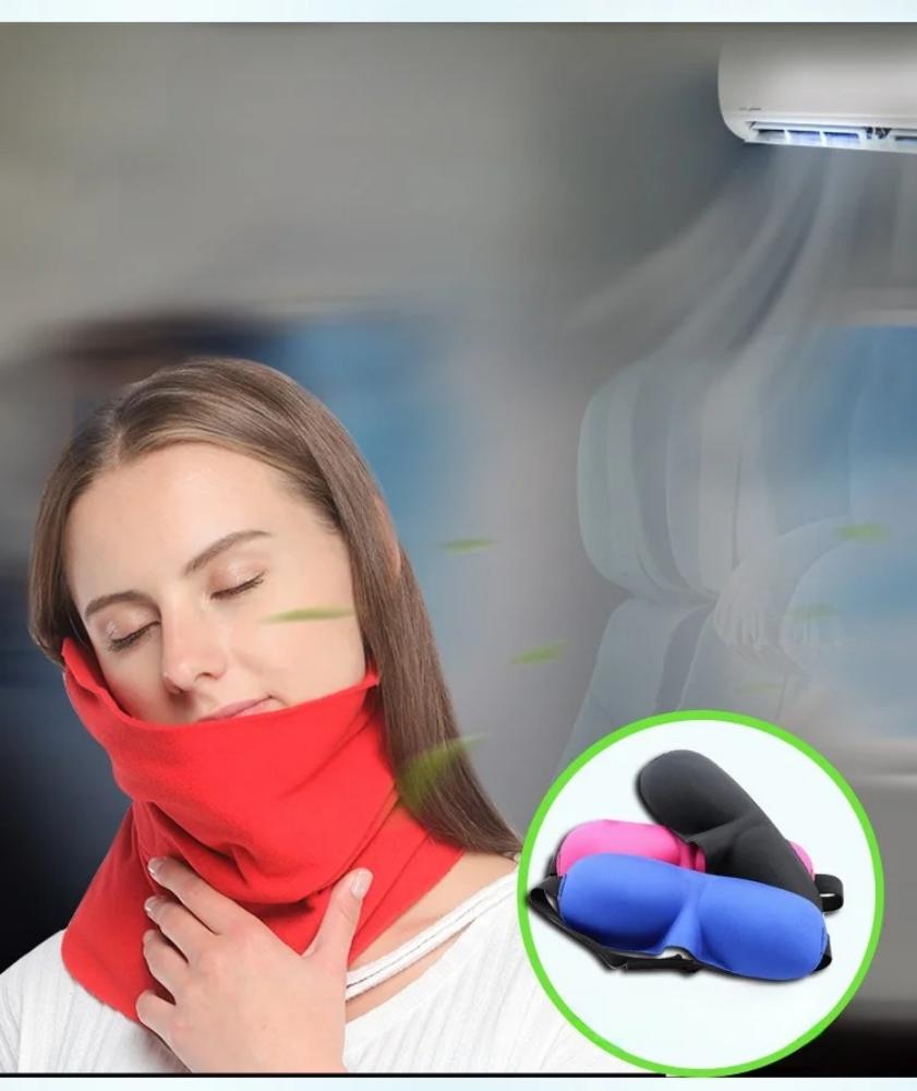 Portable Soft Neck Support Travel Pillow for Airplane, Car Side Sleep Neck Pillow, Office Business Nap Pillow