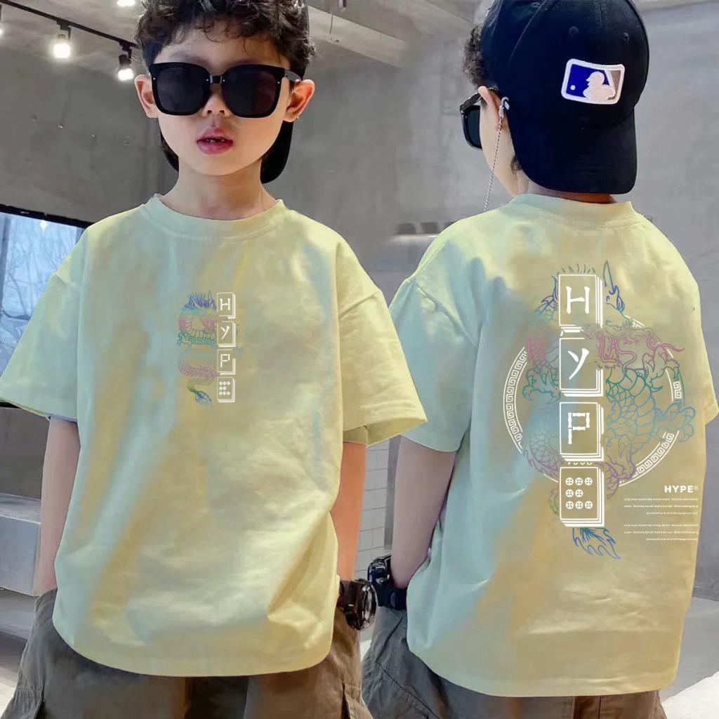 Children's round neck T-shirt is fashionable, casual and versatile