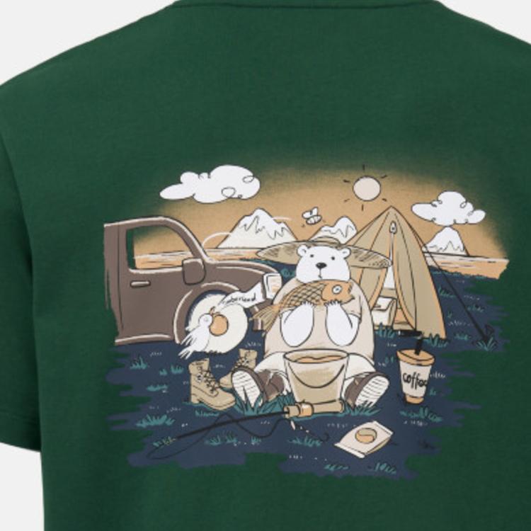 Timberland Printed Pattern Crew Neck T-Shirt Unisex Tops TBC0YHFKA6X1