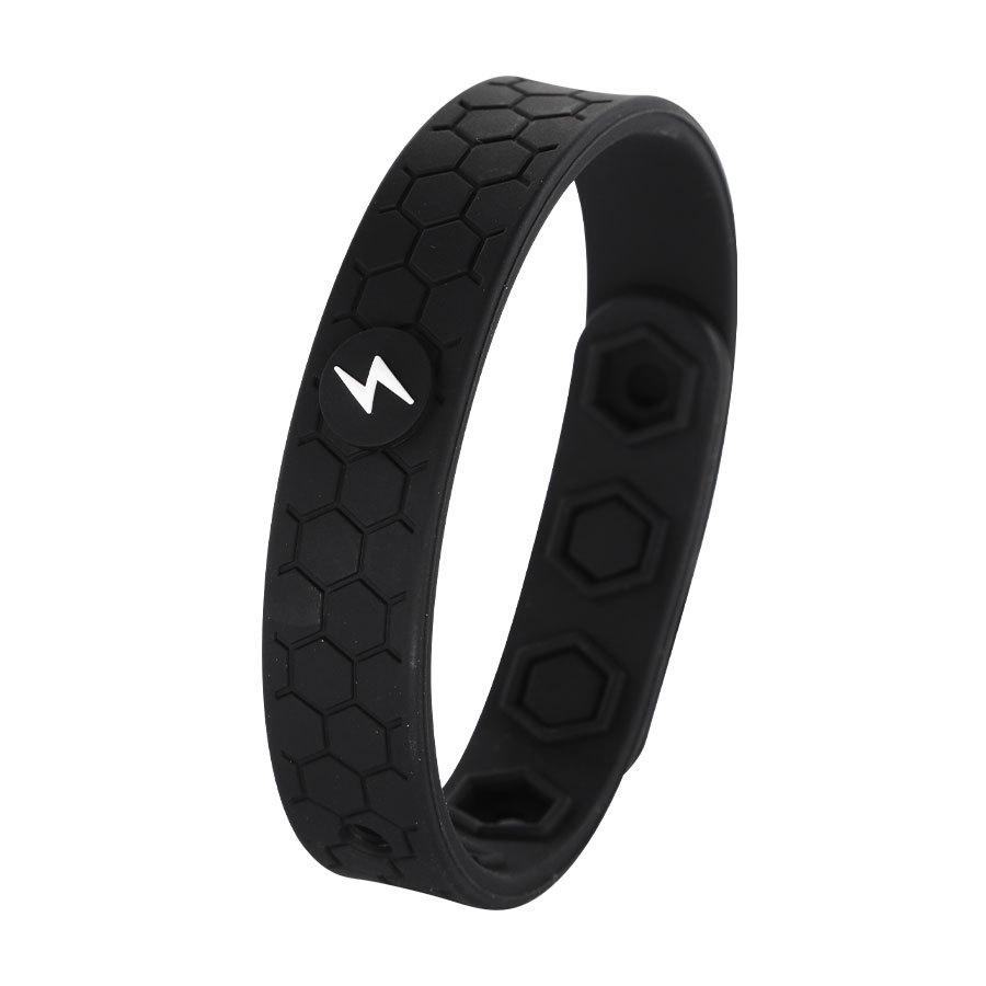 Adjustable 3D Silicone Anti-static Bracelet with Negative Ions - Waterproof & Minimalist Design