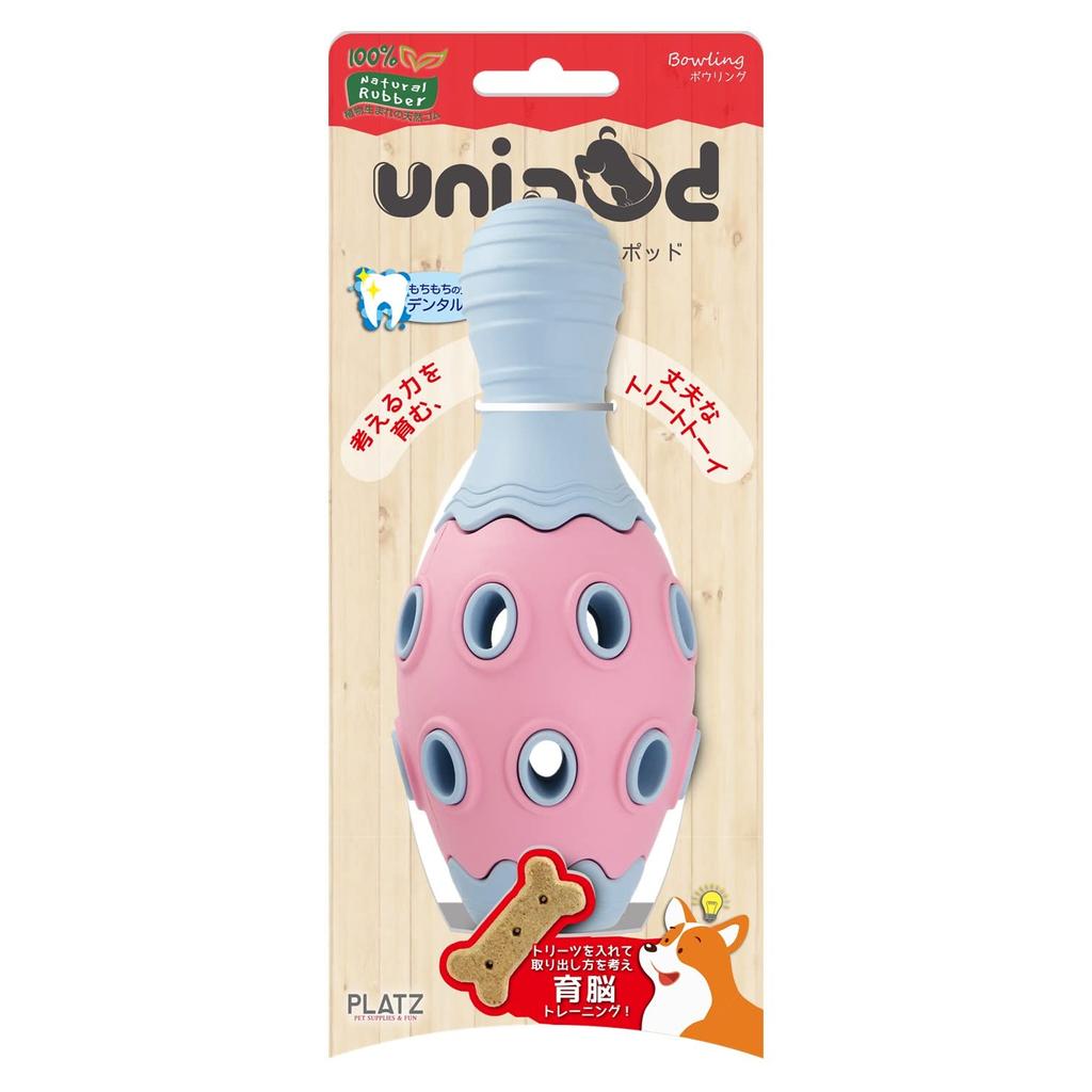 PLATZ PET SUPPLISES FUN Dog Toy Educational Toy Unipod Bowling Pink &