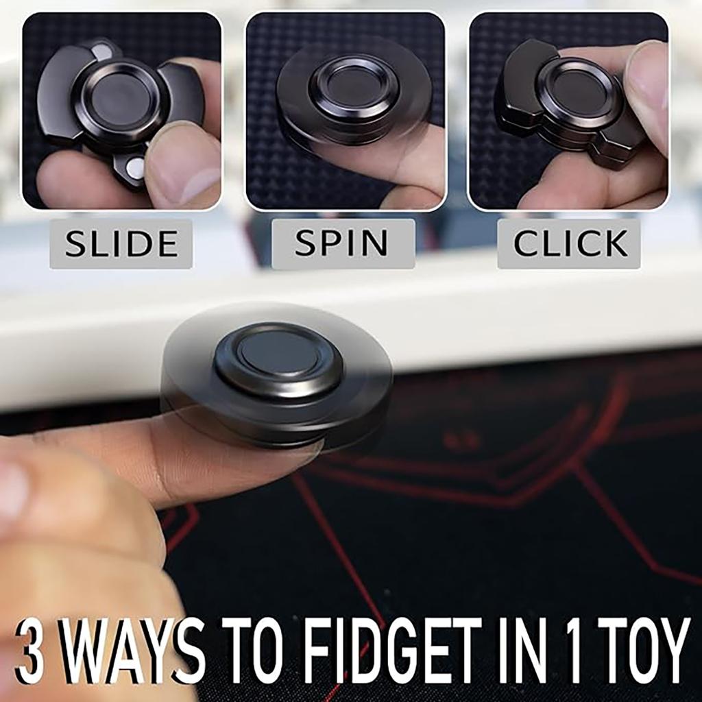 Metal Fingertip Decompression Toy, Three In One Fingertip Gyroscope, Office Stress Reliever