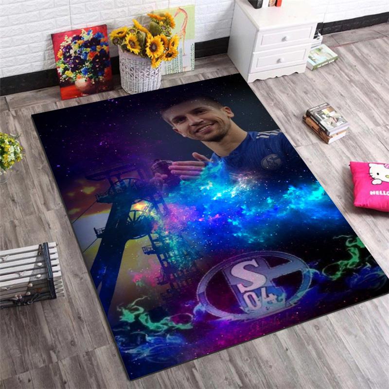 FC Schalke 04 Soccer Player Rug Non Slip Floor Carpet Living Room Game Room Sports Home Decor Mat