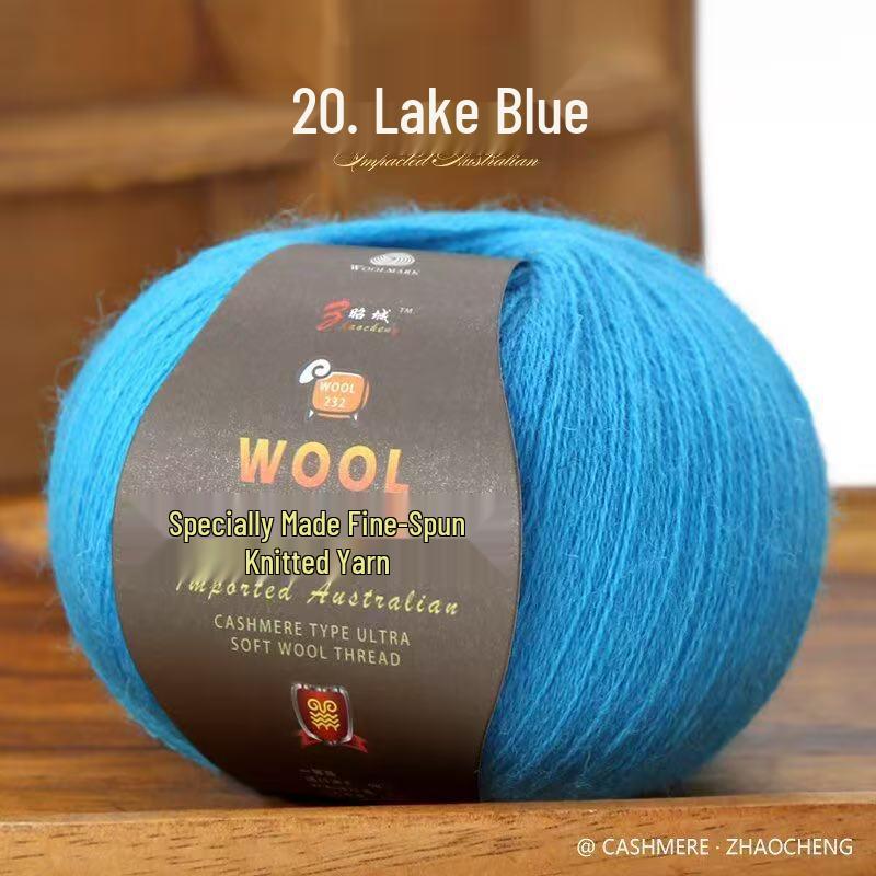 100% Cashmere 2-Ply Medium Fine Knitting Yarn for DIY Sweaters & Scarves