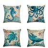 Premium Quality Marine Ocean Cushion Cover With Timeless Sea Horse Design
