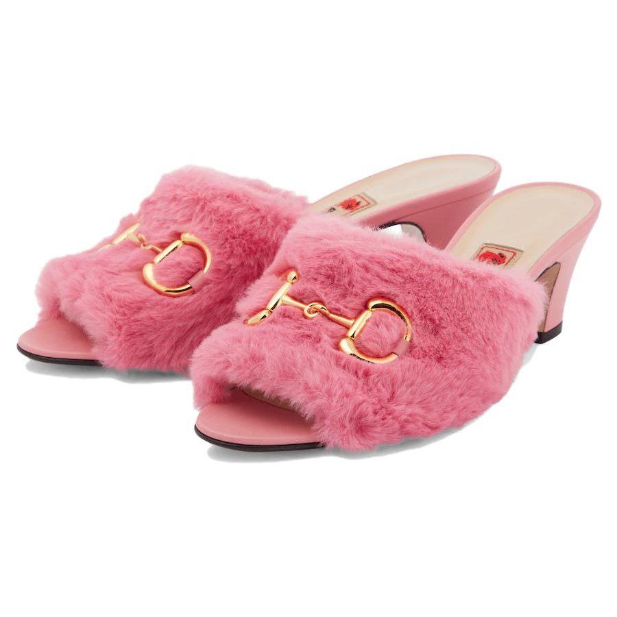 Gucci Slide Slippers Women's Pink 722962 FAAYY 5817