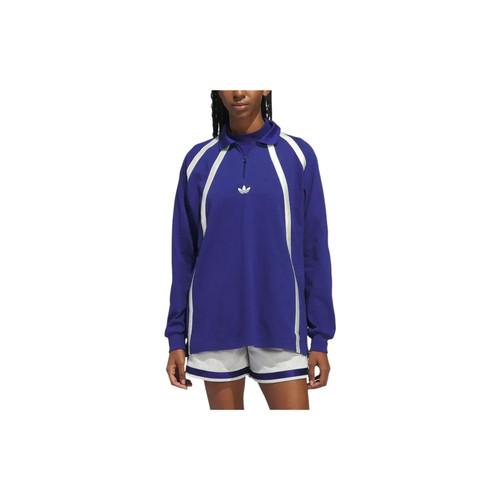 Adidas Originals Rugby Long Sleeve Polo Shirt Unisex Blue