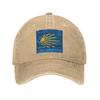 Camino De Santiago Hiking Unisex Unstructured Baseball Cap Way of St James Distressed Washed Hat All Season Adjustable Snapback