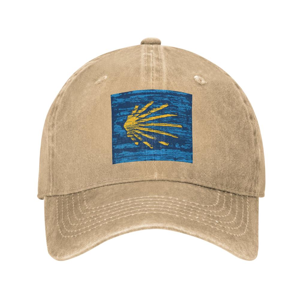 Camino De Santiago Hiking Unisex Unstructured Baseball Cap Way of St James Distressed Washed Hat All Season Adjustable Snapback