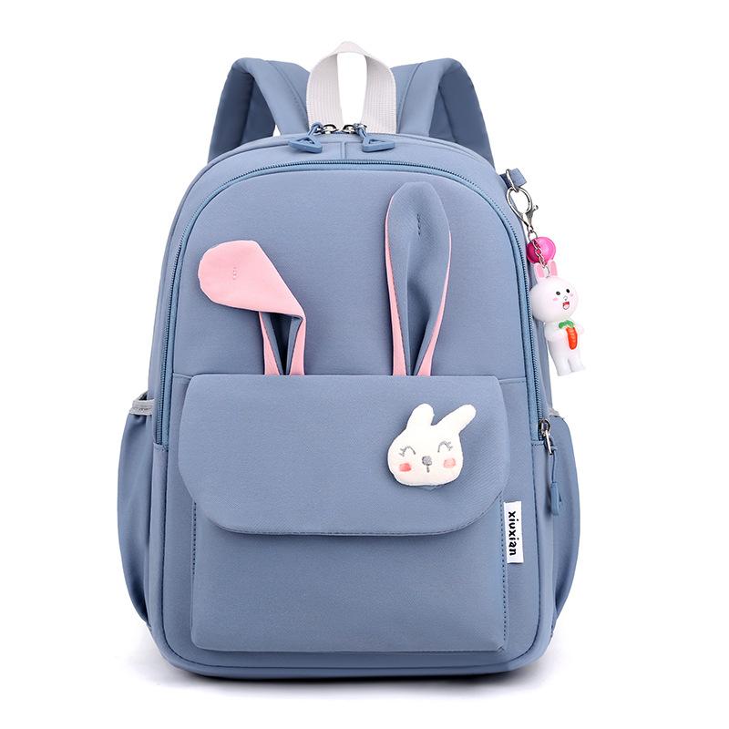School bag for primary school students, grades 1-3, casual and fresh girls, rabbit ears, backpacks, trendy foreign style