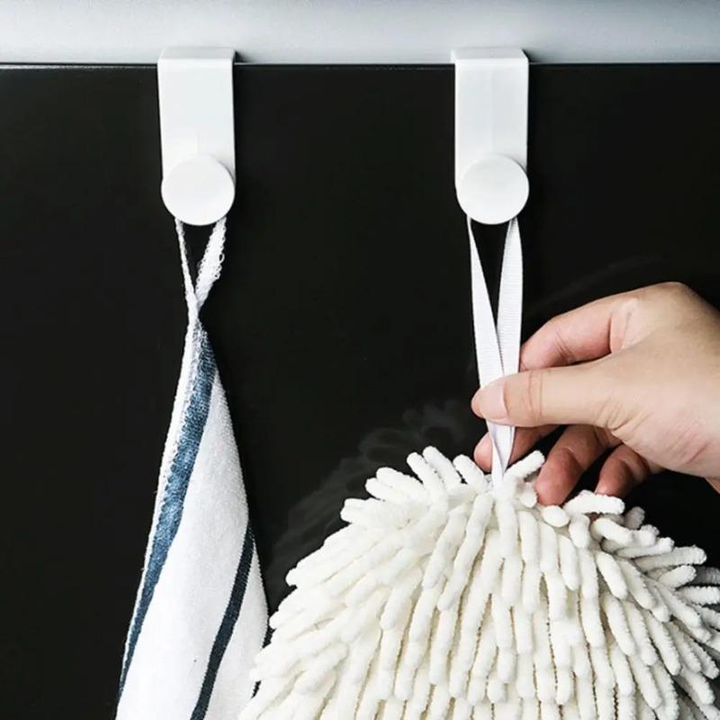 Multifunctional Hook Kitchen Garbage Bag Hook Rag Large Load-bearing Tool Punch-free Towel Hanger Kitchen Bathroom Door Hook