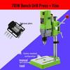 Compact High-Speed Precision Bench Drill with Variable Speed and Mobile Cross Slide Table