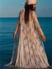 European-American Lace Embroidery Beach Cover-up: Sexy, Loose See-through Vacation Cardigan Dress