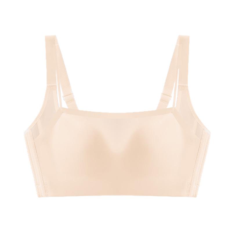 Liquid Foundation Comic Chest Seamless Underwear Thin Big Chest Small Gathering Anti-light Breathable Comfortable No Steel Ring Bra