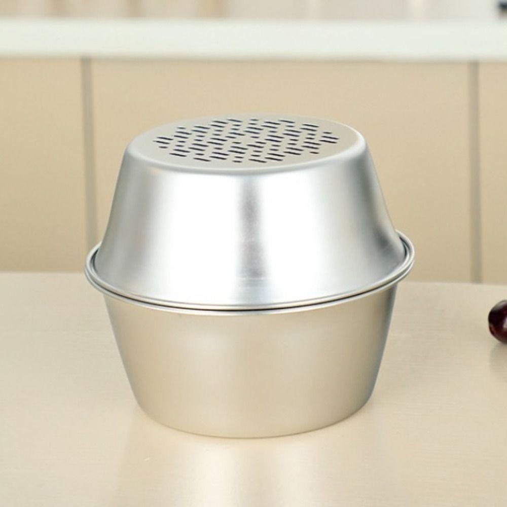 2Pcs/Set Stackable Rice Colander Rust-proof Kitchen Drainage Bowl  Prepare The Food