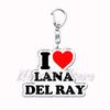 Singer Lana Del Rey Keychain for Accessories Bag Pendant Born To Die Ultraviolence Key Chain Ring Keychains Jewelry Fans Gift