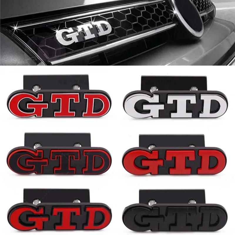 3D Metal Car Front Grill GTD Logo Emblem Badge For Volkswagen VW Golf 3 4 5 6 7 7 MK4 MK5 MK6 MK7 Rear Trunk Sticker Accessories
