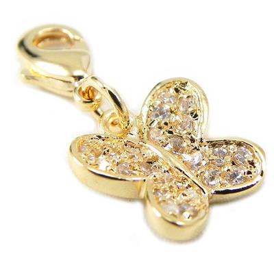 [G9315] - Gold Plated 'Butterfly' Charm Pendant
