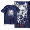 Coolmind MAE 100% Cotton Wolf Printed Exclusive Graphic Men T Shirt Big Size Streetwear Men Tshirt for Men T-shirt Tee Shirts