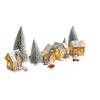 Festive Luminous Wooden House Ornament for Christmas Tree and Fireplace Decor