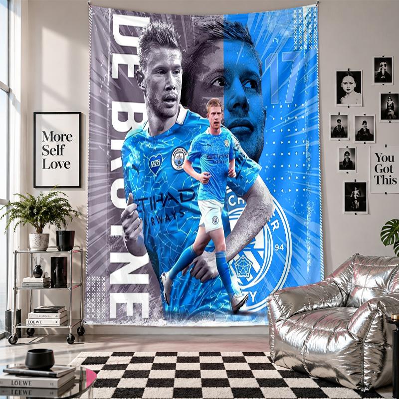 Kevin De Bruyne Wall Tapestry Home Decor Wall Hanging Cloth for Bedroom Living Room Background