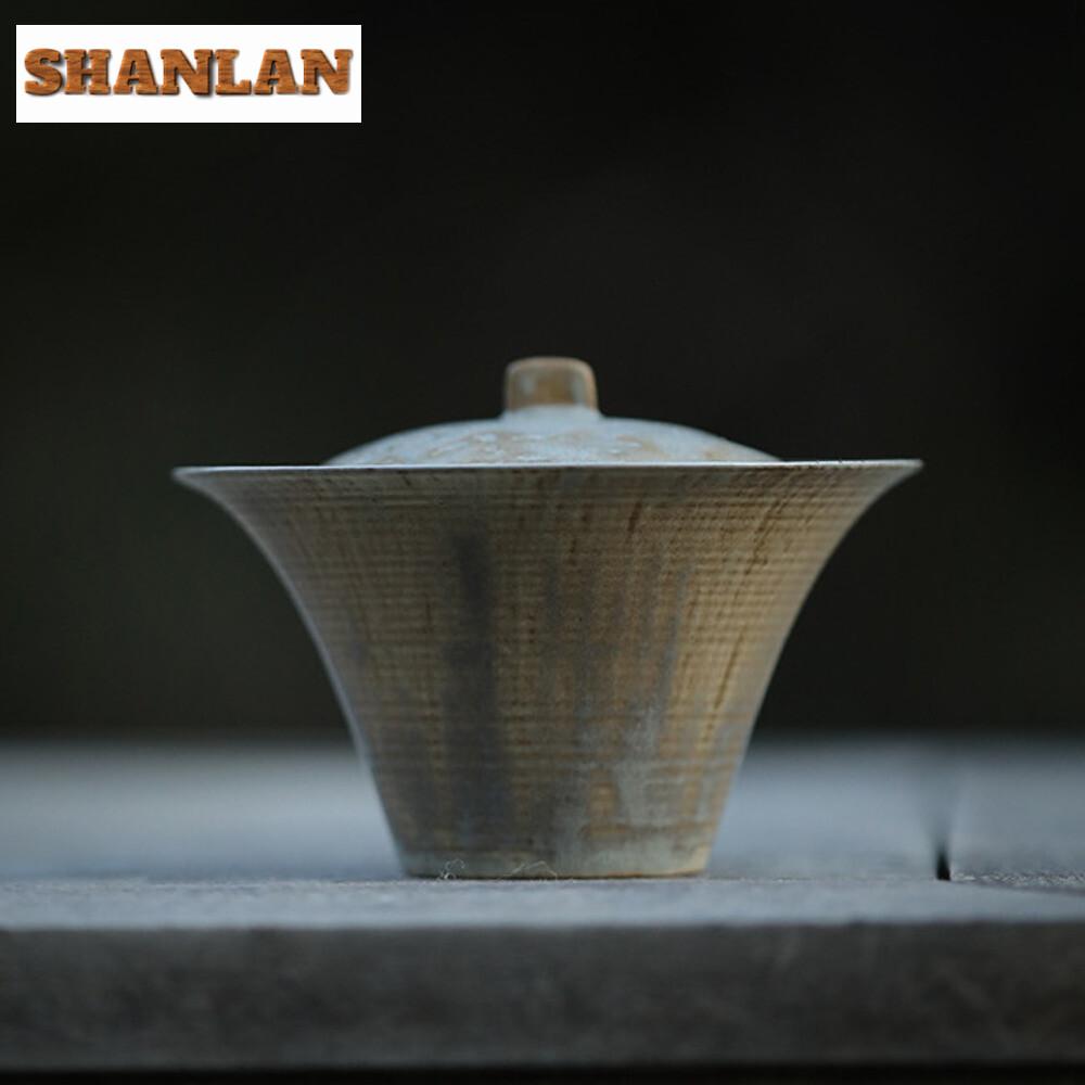 110ml Master Handamde Water Moon Gaiwan Creative Kiln Change Tea Tureen Chinese Tea Making Cover Bowl Teaset Accessories Craft