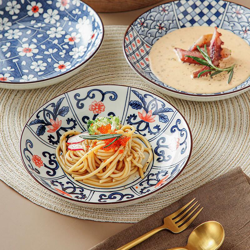 Diruian Japanese Microwaveable Ceramic Dinner Plate