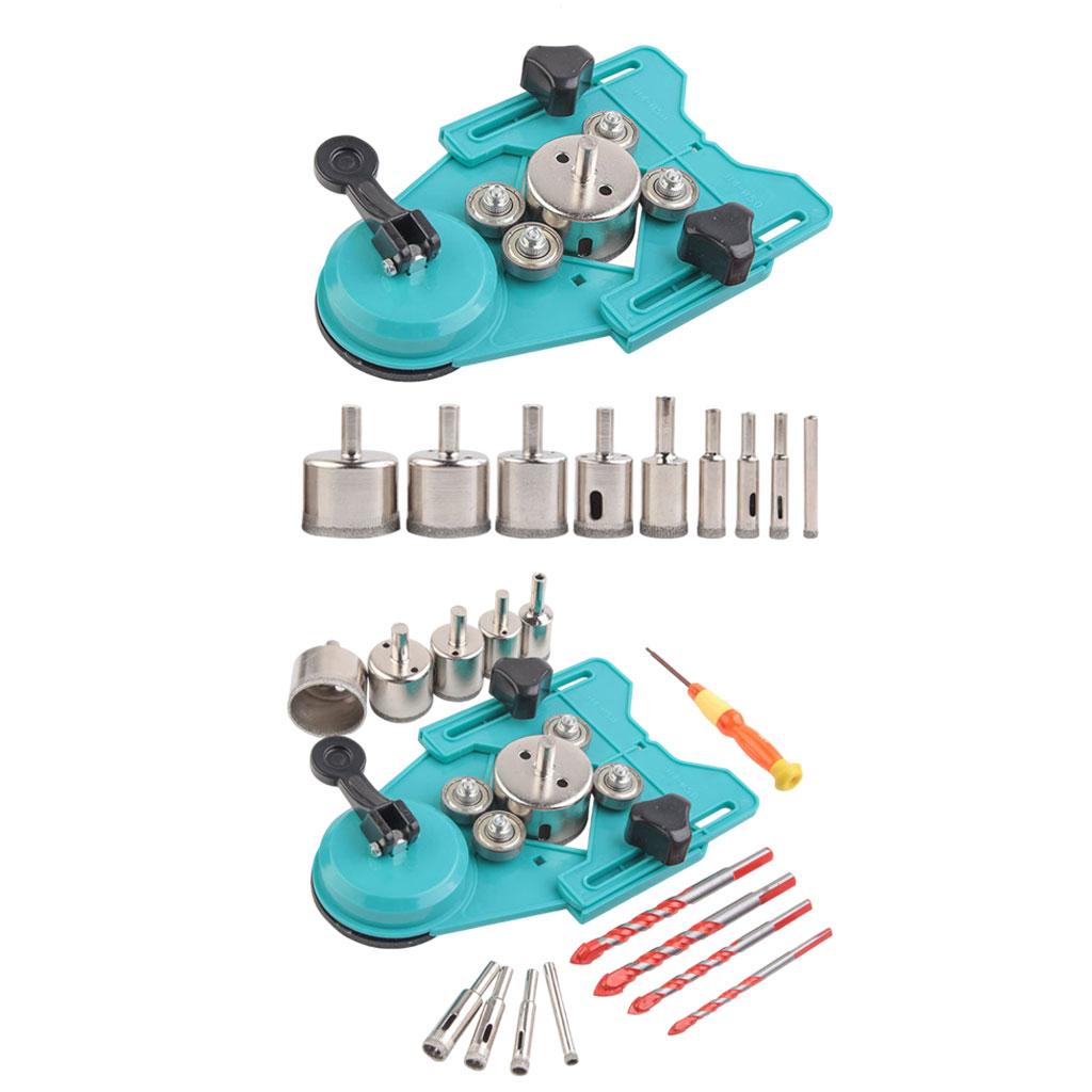 Diamant-Bohrer-Set Bohrführung Schablone Vorrichtung Positionierer für Porzellan