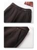 Women’s Khaki Wool Harem Pants 2024: New Cropped Carrot Style for Autumn/Winter