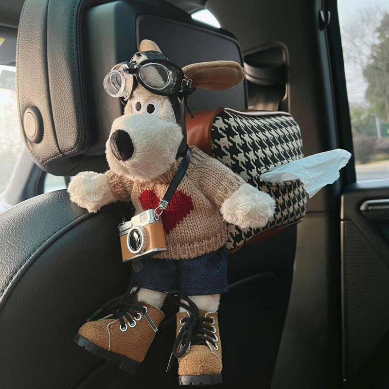 Cute Puppy Car Seat Tissue Box Holder