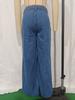 Pantaloni da donna in denim classici versatili a vita alta alla moda