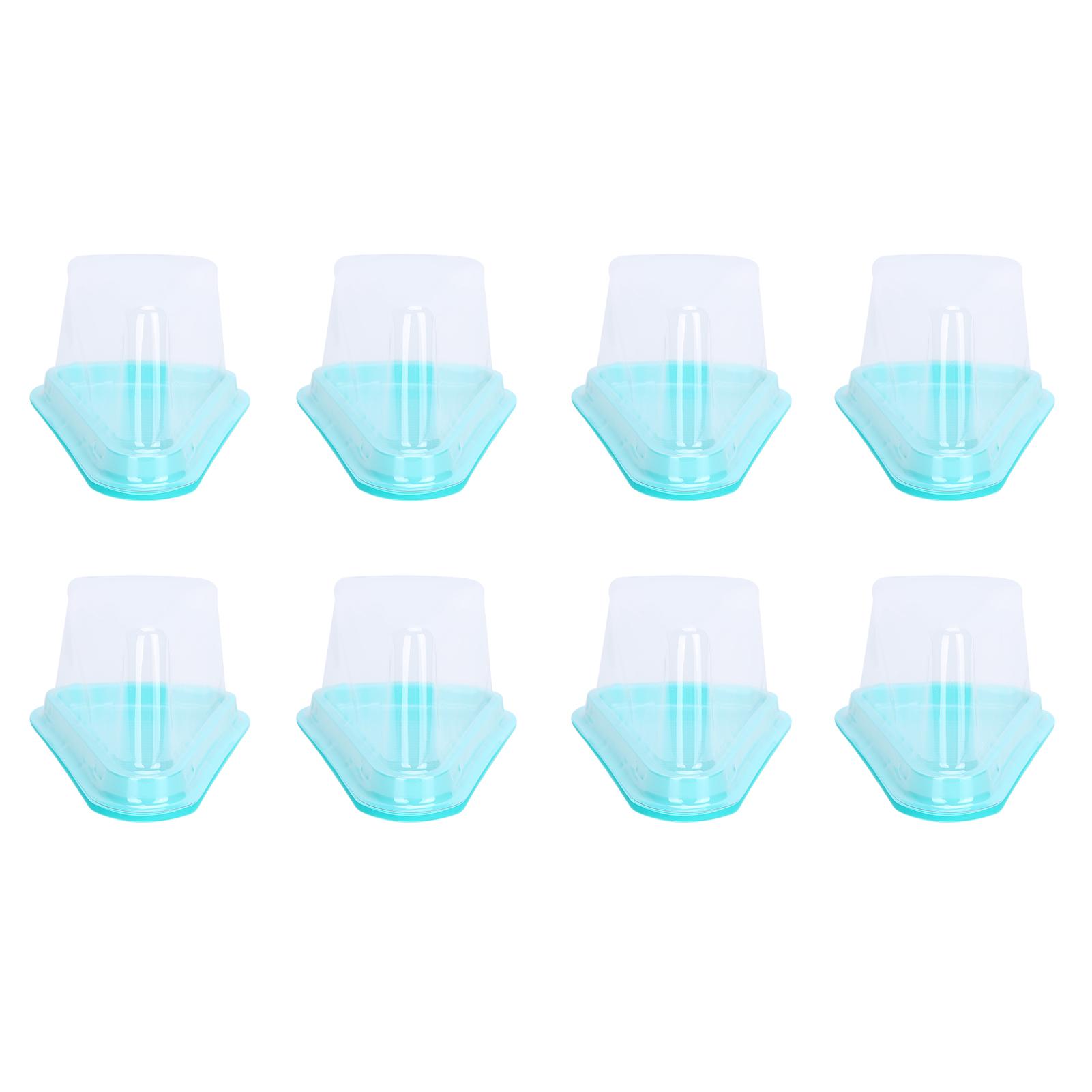 100Pcs Triangular Cake Holder Box Transparent PET Food Cupcake Packaging Container