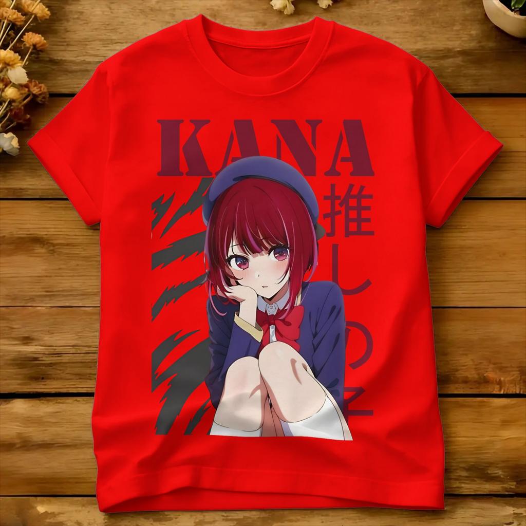 Kana Arima Cute Cotton TShirt For Unisex Summer OshiNoKos Classic TShirts Leisure Tees Plus Size Pattern Tops