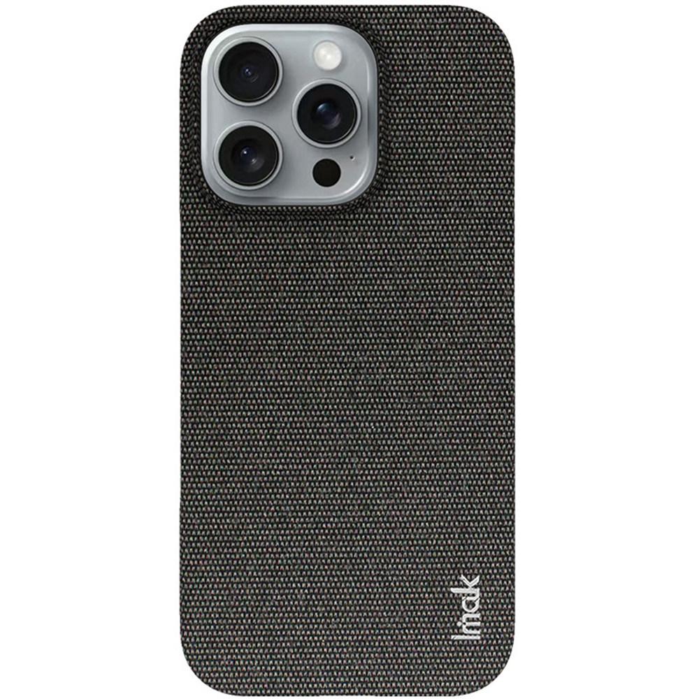 IMAK Ruiyi Series for iPhone 16 Pro Case Fabric Texture Leather+PC Phone Back Cover