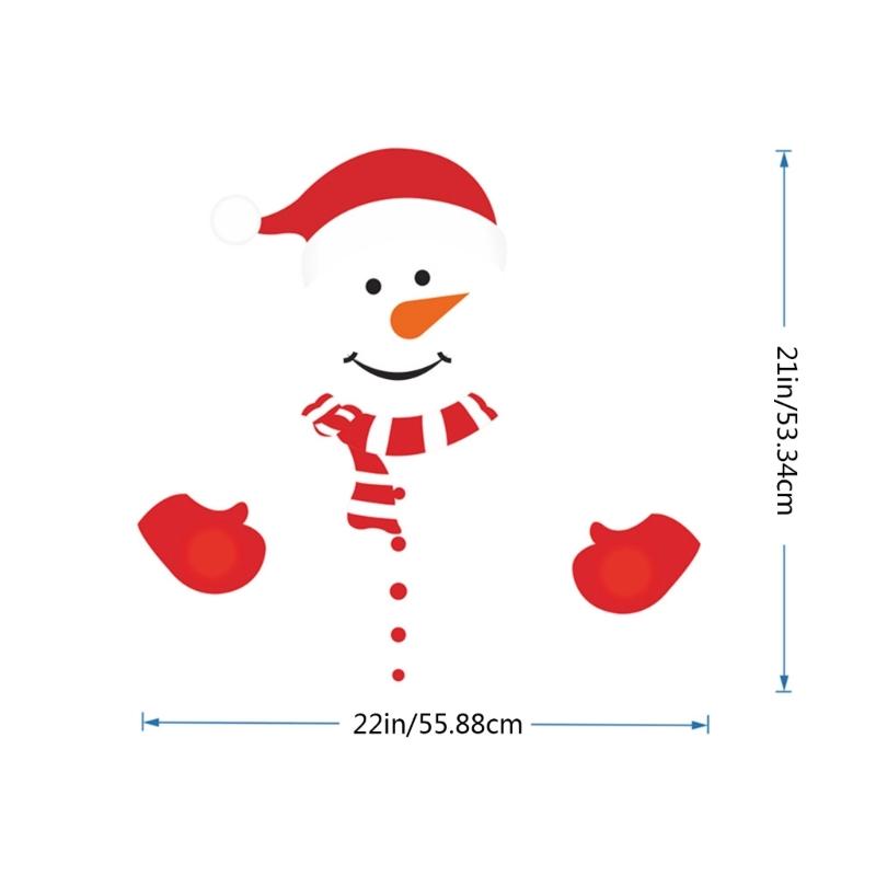Christmas Cartoon Snowman Magnet Refrigerator Sticker Decal Xmas Ornament for Home KItchen Fridge Decorative Decal Gift