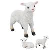 Lammfigur Schafstatue Handgefertigt Lebensechte Lammform Figur Harz Gartenskulptur für Innen- und Außendekoration Lammstatue