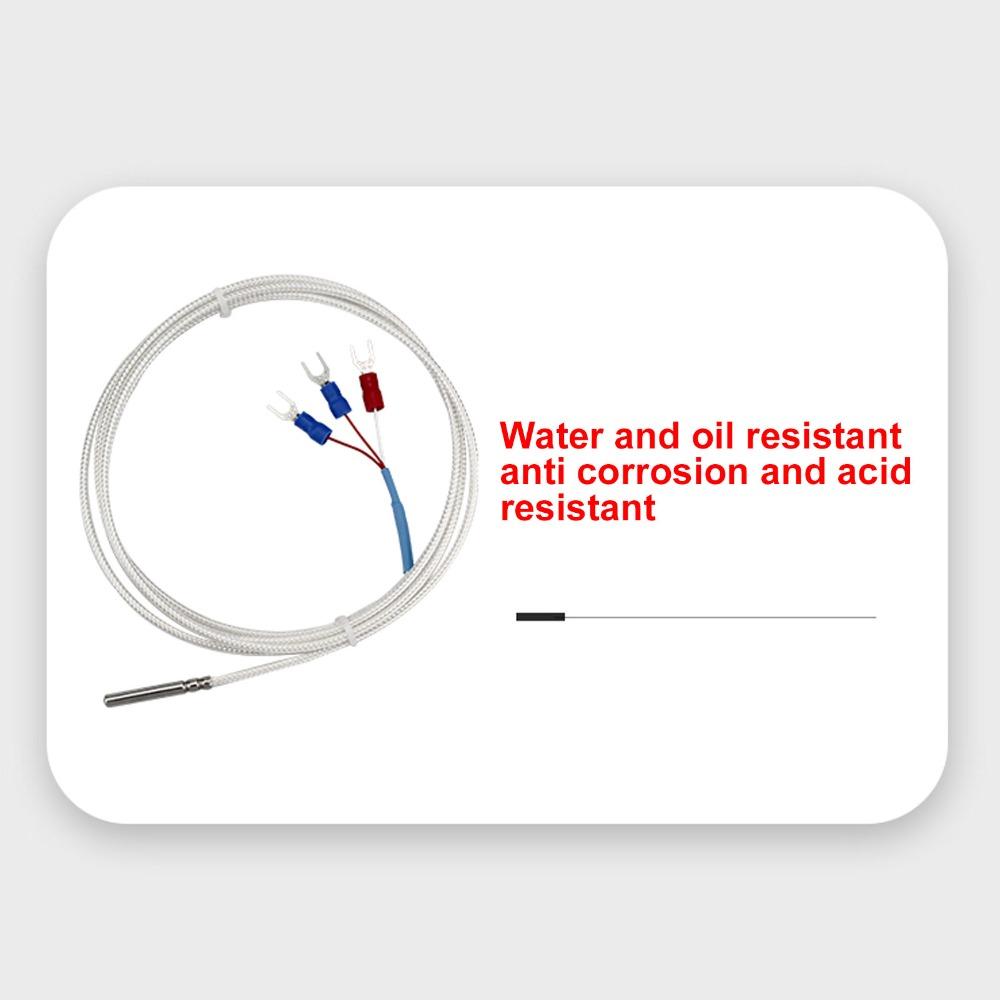 3 Wire Thermistor Probe Stainless Steel K Type Thermocouple Temperature Sensor Probe Measurement