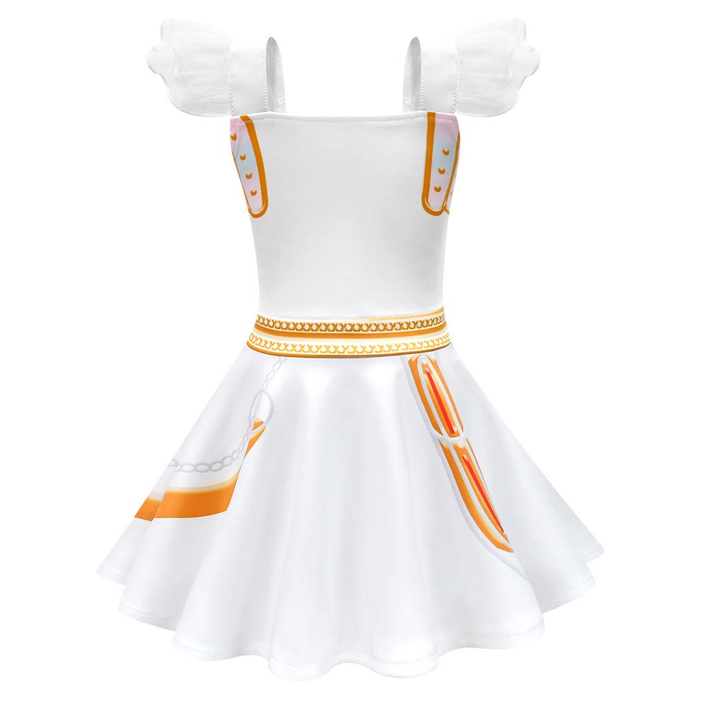 Kids Girls Casual Cute Cartoon Print Vest Sleeveless Dress Dance Cosplay Wear