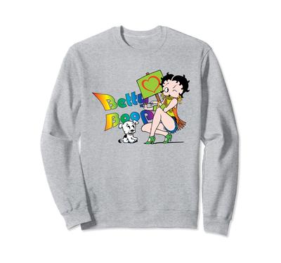 Betty Boop Groovy 70s Pudgy Love Sweatshirt