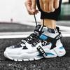 Mens High Top Basketball Shoes Trend Boys Comfortable Non-Slip Sports Shoes Unisex Thick Sole Cool Street Vulcanized Shoes