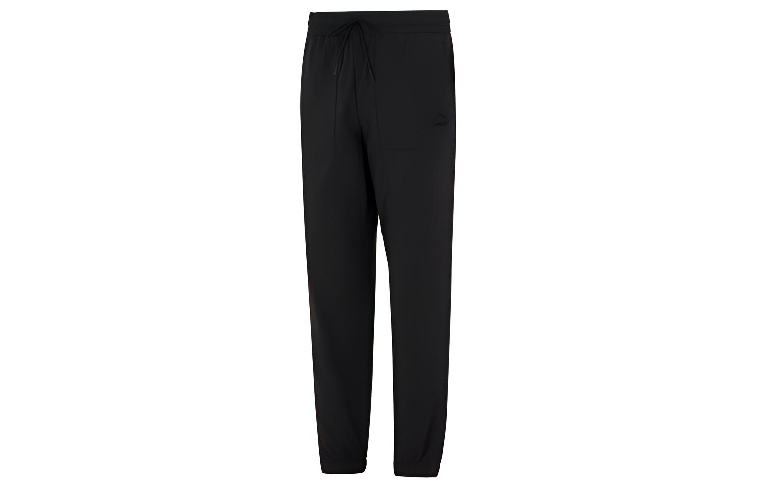 PUMA Knitted Sweatpants Men s Black Moderate Cuffed Pants 535554-01 L