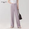 RUILAIYI Women's Solid High-Waist Drape Wide-Leg Long Pants DH051