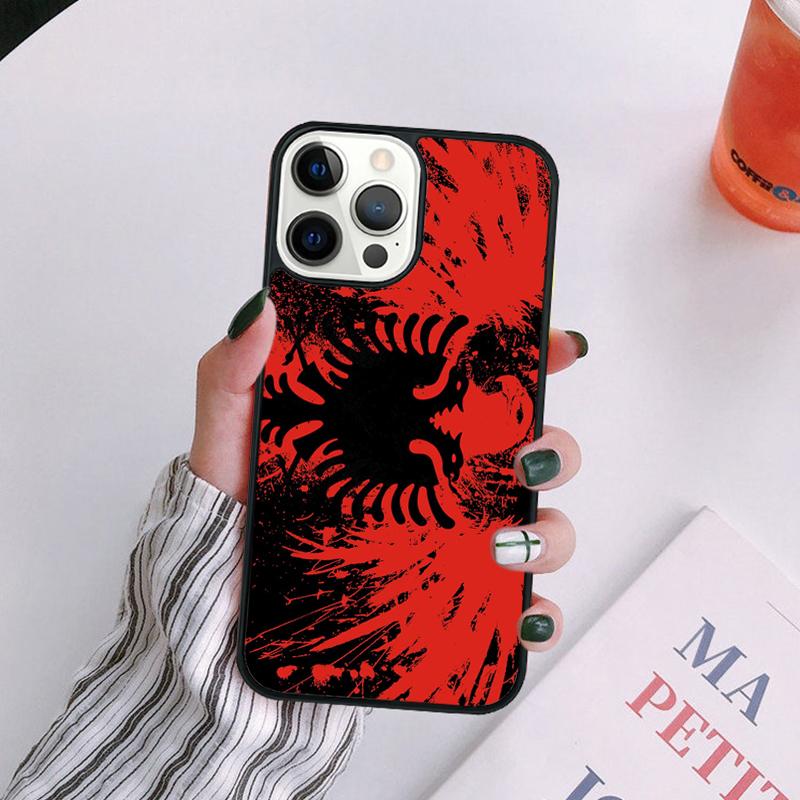 Albania Albanians Flag Art Phone Case For iPhone 17 Air 14 13 12 16Pro Max 15 Plus Max Cover Shell Coque